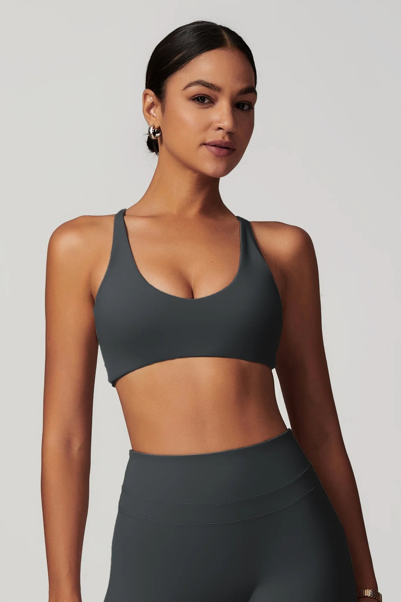 Essencial Support Bra Top Gray