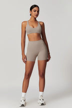 High Waist Biker Short Nude