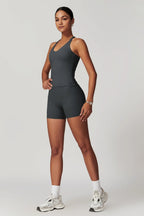High Waist Biker Short Gray